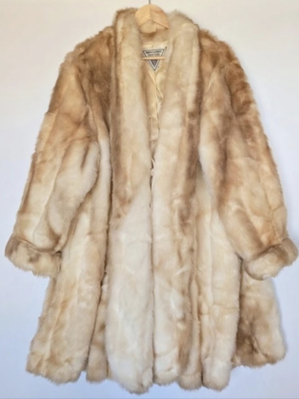 Marvin Richards Faux Fur Long Coat - 1X